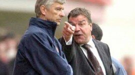 ARSENE WENGER and SAM ALLARDYCE Football FA Premiership ARSENAL